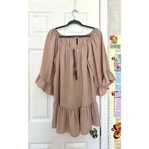 Emma Rose womens Tunic Pastel Pink XL Long Sleeve